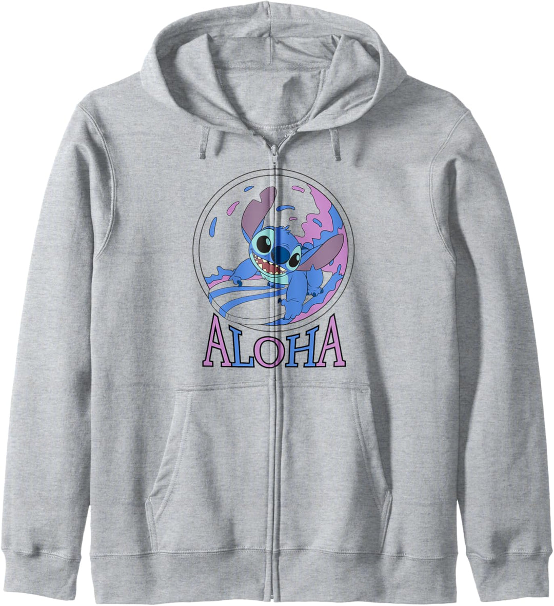 Disney Lilo & Stitch Aloha Happy Surfer Logo Kapuzenjacke