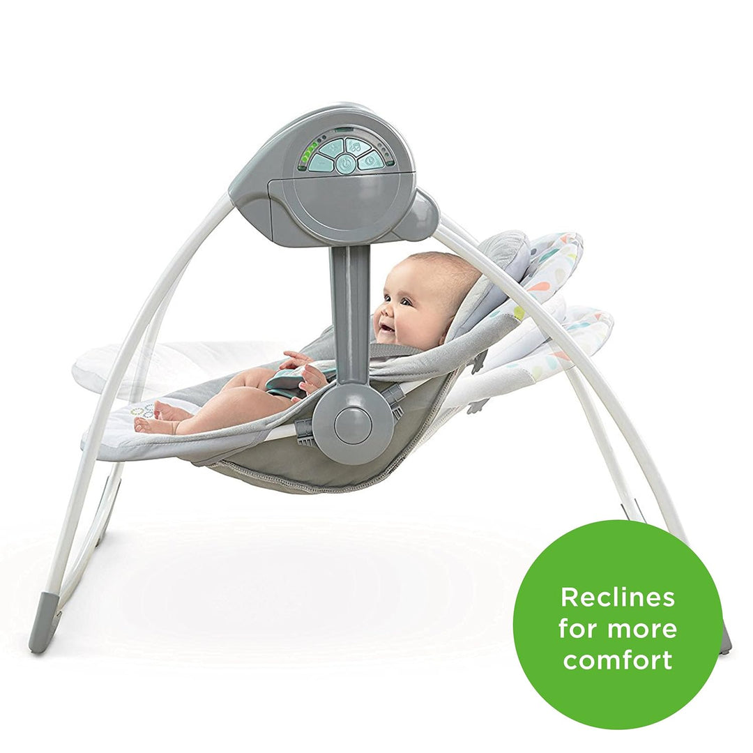 Ingenuity, Fanciful Forest tragbare Babyschaukel, mit 8 Melodien, Lautstärkeregler, 2 Sitzpositionen