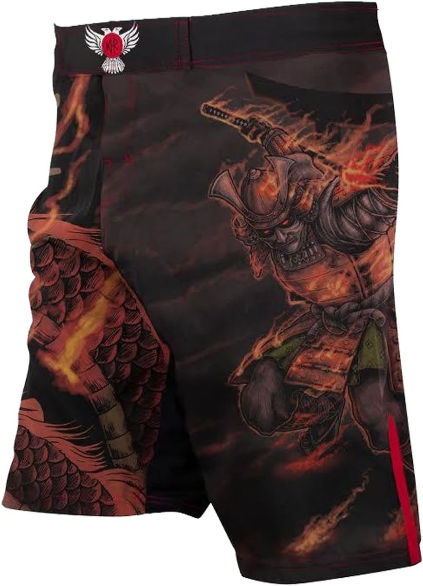 Raven Fightwear Elements Fire Fight Shorts Kurze Hose Herren Boxen Kampfsport BJJ Grappling MMA Fitn