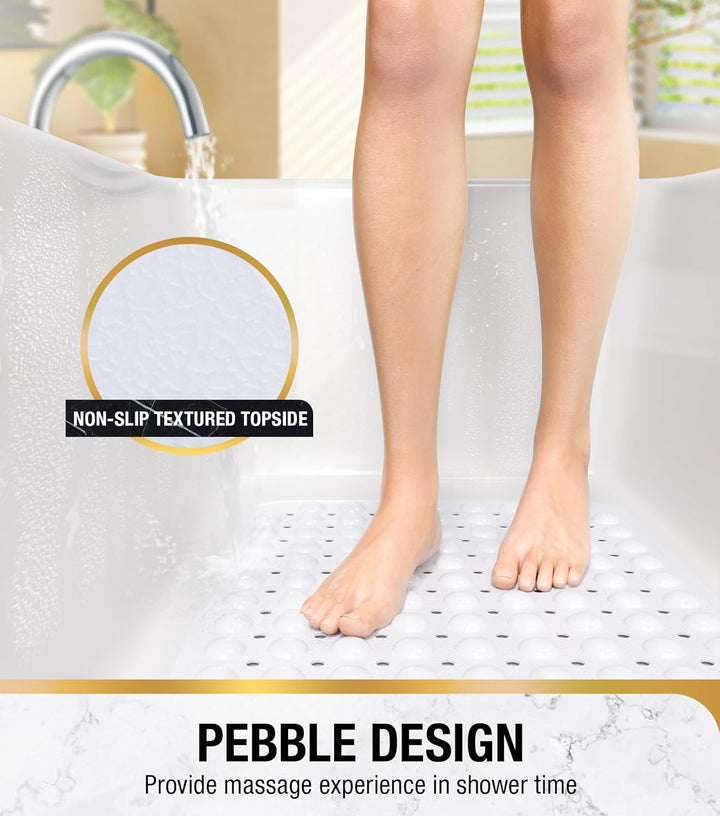HITSLAM Badewannenmatte rutschfest, 101 x 40cm Extra Lange Antirutschmatte Badewanne, Duschmatte rut
