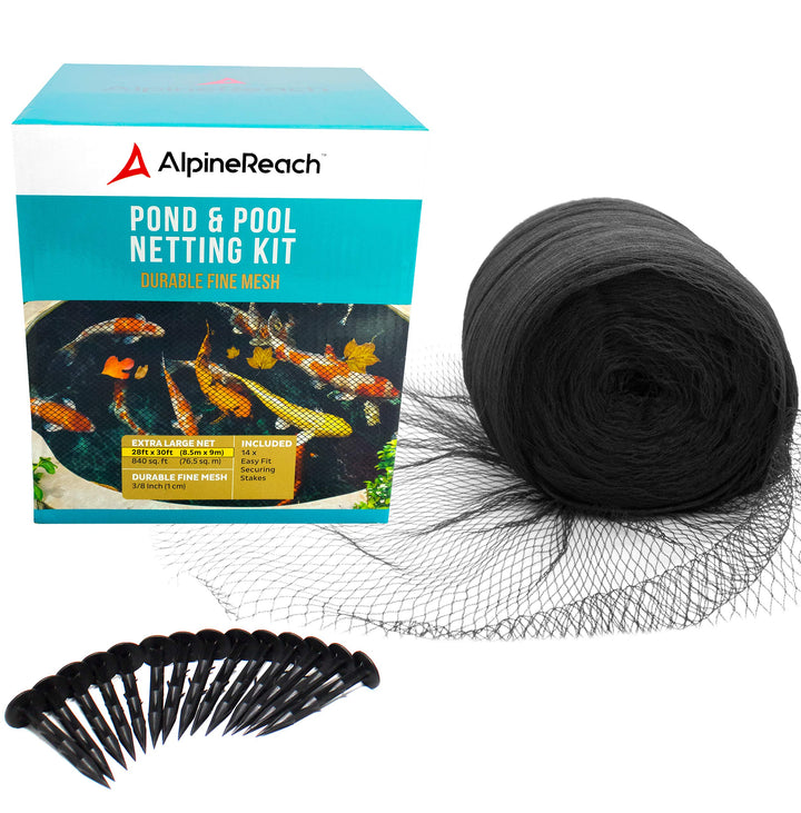 AlpineReach 12m x 12m Teichnetz Feinmaschig (10x10mm) Extra Stark Gewebtes Netz, Vogelschutznetz, Vo