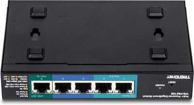 TRENDnet TPE-521ES 5-Port Gigabit PoE+ EdgeSmart Switch mit PoE Durchgang, 18 W PoE Gesamtleistung,