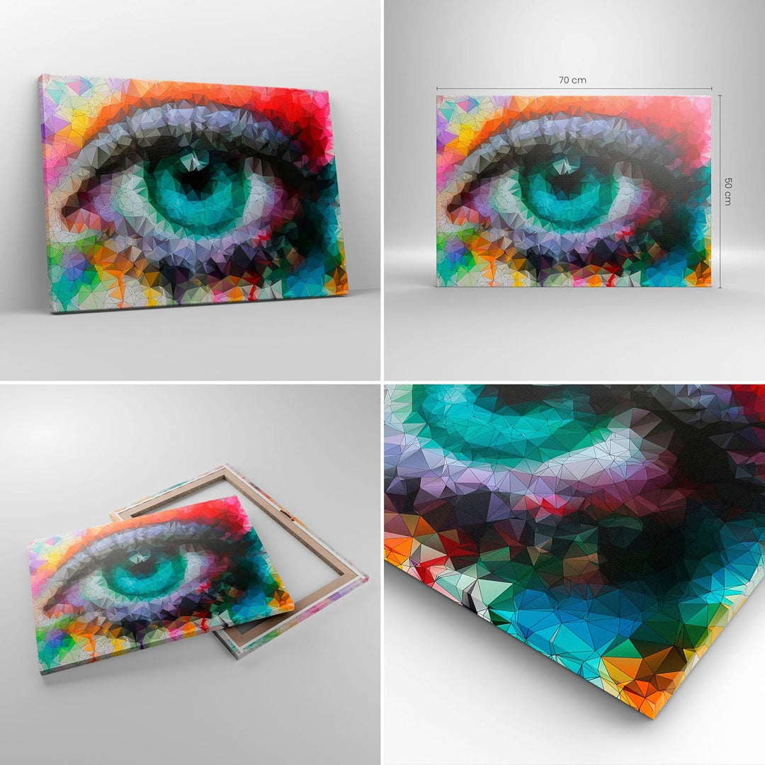 Bilder auf Leinwand elegant Diamant futuristic geometrisch Leinwandbild 70x50cm Wandbilder Dekoratio