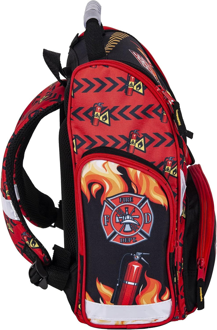 Goldkids Feuerwehr Firefighters Schulranzen Grundschule ergonomischer Ranzen Federmappe Federtasche