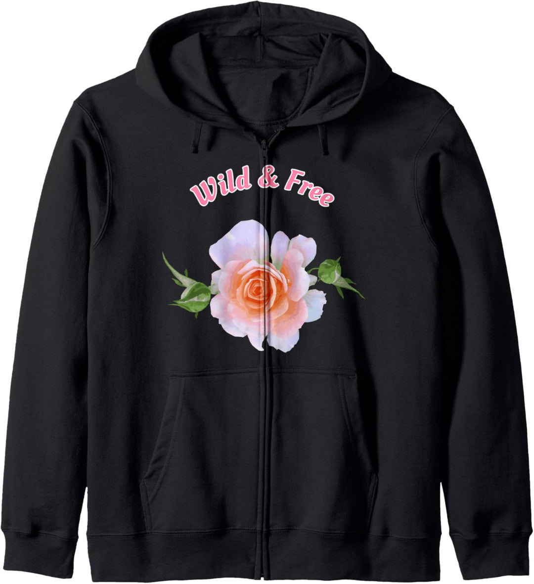 Cute Pink wild and free flower Kapuzenjacke