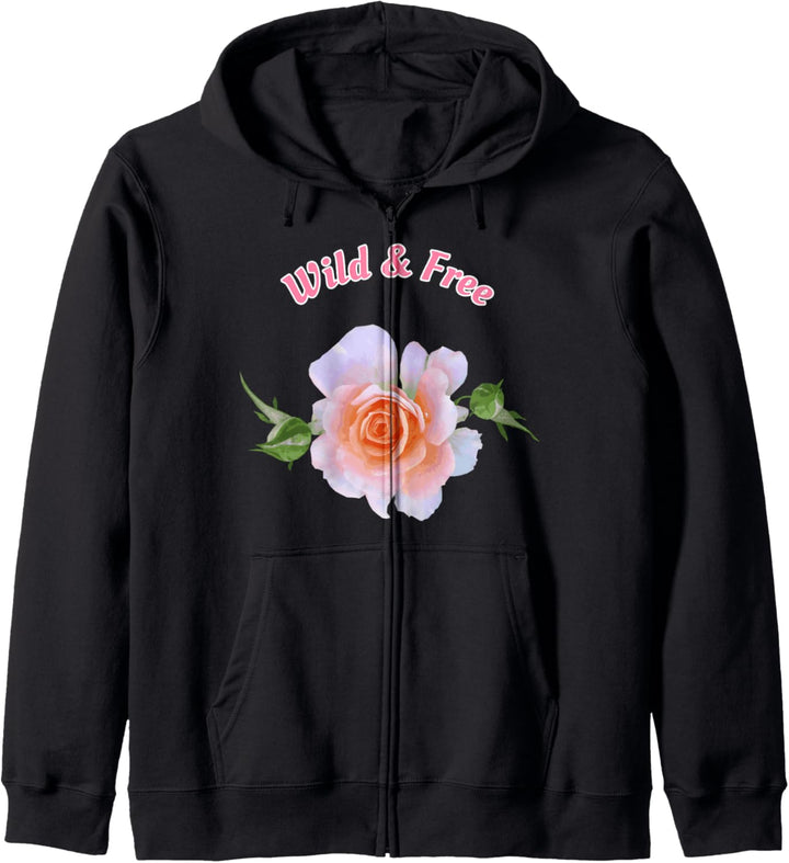 Cute Pink wild and free flower Kapuzenjacke