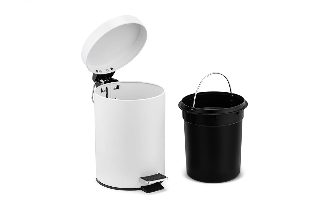 Mülleimer - Edelstahl Mini Badezimmer Mülleimer mit Absenkmechanismus, Leise WC Hygiene Mülleimer mi