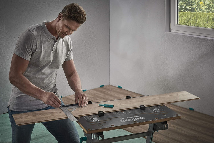 wolfcraft I Geling Set Laminat- und Designboden einpassen I 6976000 I Komplettset aus Universalwinke