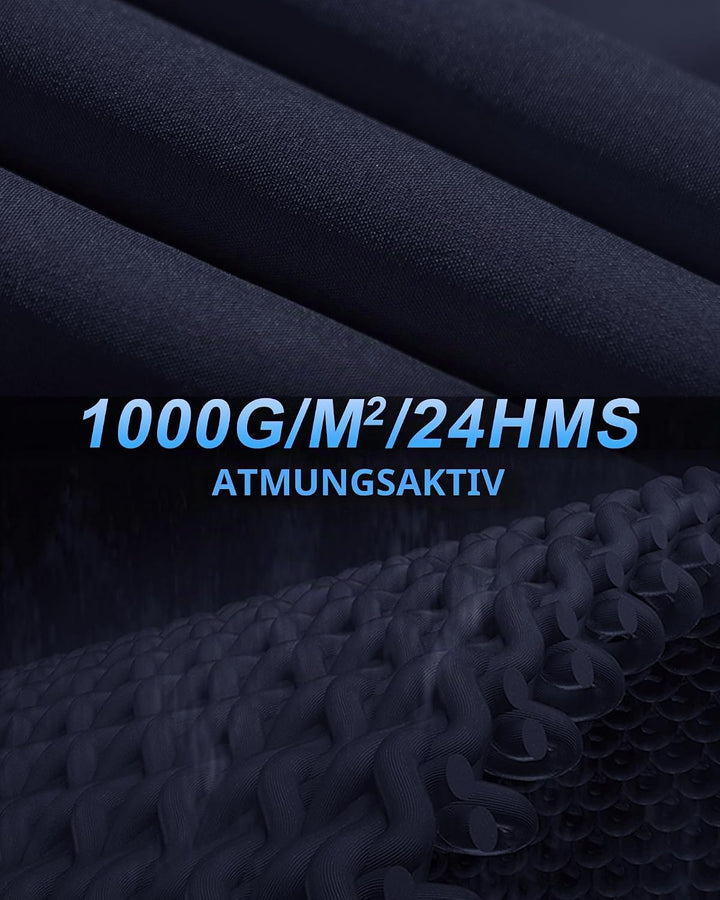 33,000ft Damen Leichte Wasserdichte Softshell Regenjacke Lange Funktionsjacke Übergangsjacke Windjac