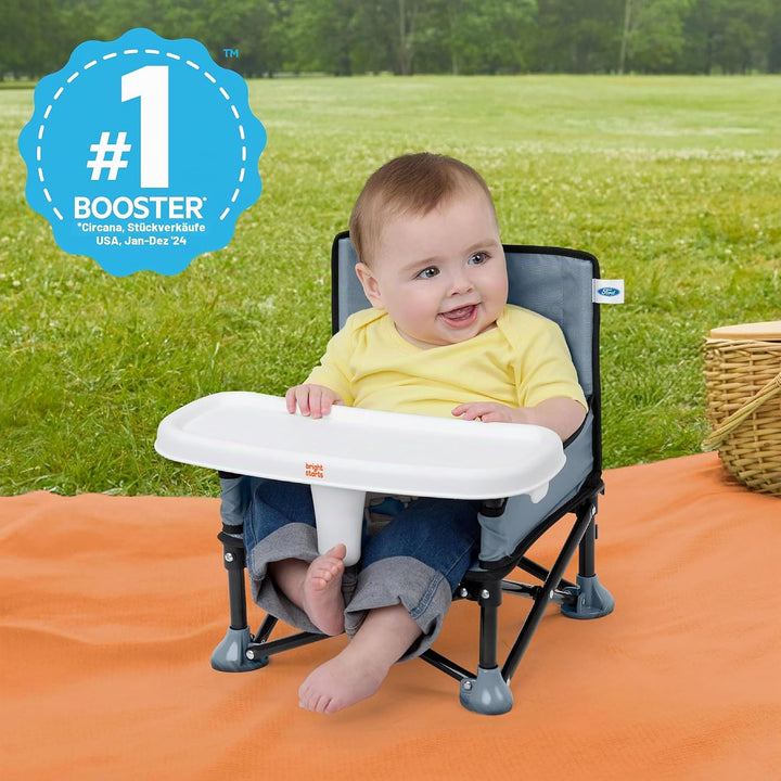 Ford Bronco Pop 'N Sit Portable Booster Chair by Bright Starts, Floor Seat, Indoor/Outdoor Use, Comp