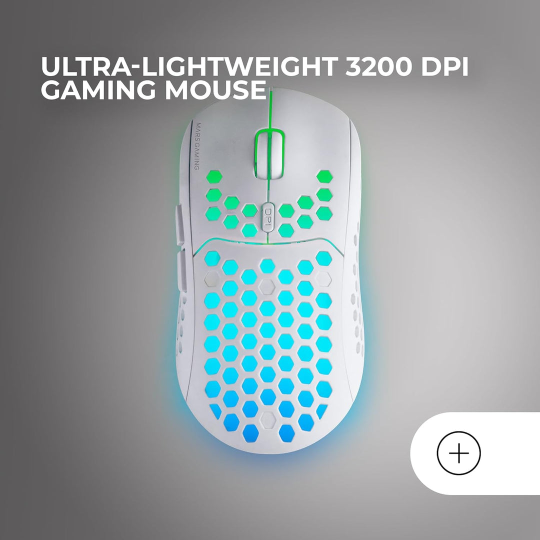 Mars Gaming MCPWX, Italienisch, Kabelloses Gaming-Combo, DualPro Link 2.4GPRO-Technologie, Vollforma