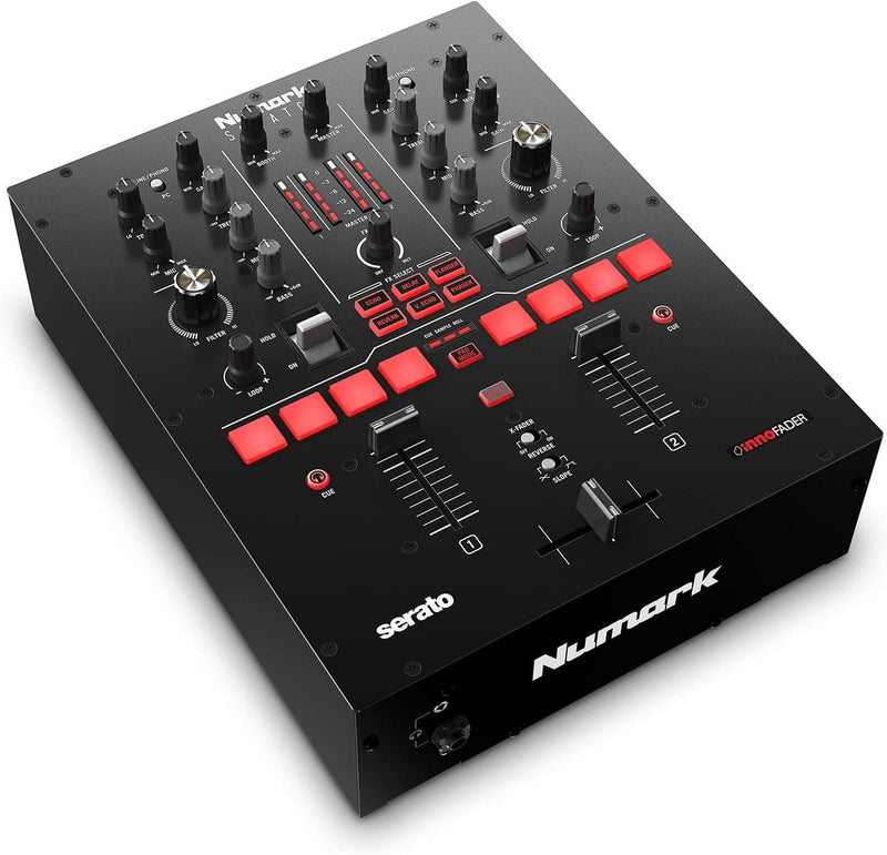 Numark Scratch - Zweikanal DJ Scratch Mixer mit Serato DJ Pro, Innofader Crossfader, DVS-Lizenz, 6 D