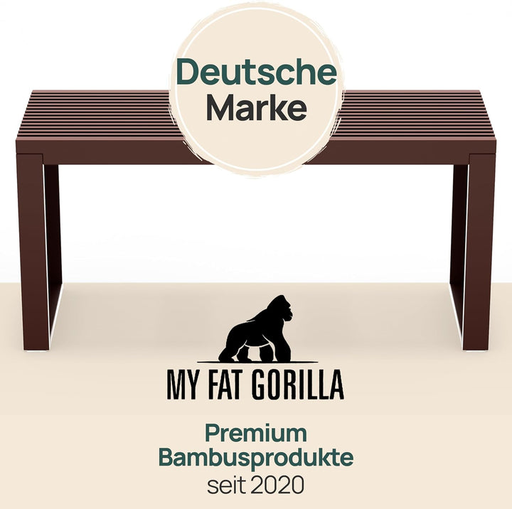 Bambus Sitzbank Flur - Sitzbank Esszimmer - Holzbank Flur - Esszimmerbank | BAM BOO BOX Garderobenba