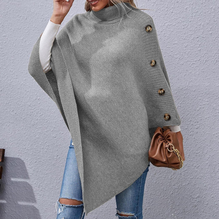 Ansenesna Warmer Poncho Damen Winter Lang Strick Ponchos & Capes Für Damen Asymmetrisch Poncho Feins