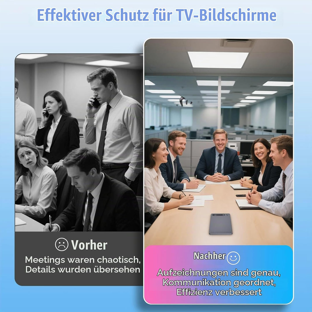 KI Digitales Diktiergerät AI Sprachrekorder 118+ Sprachen Echtzeit-Transkription &amp; Übersetzung 64GB