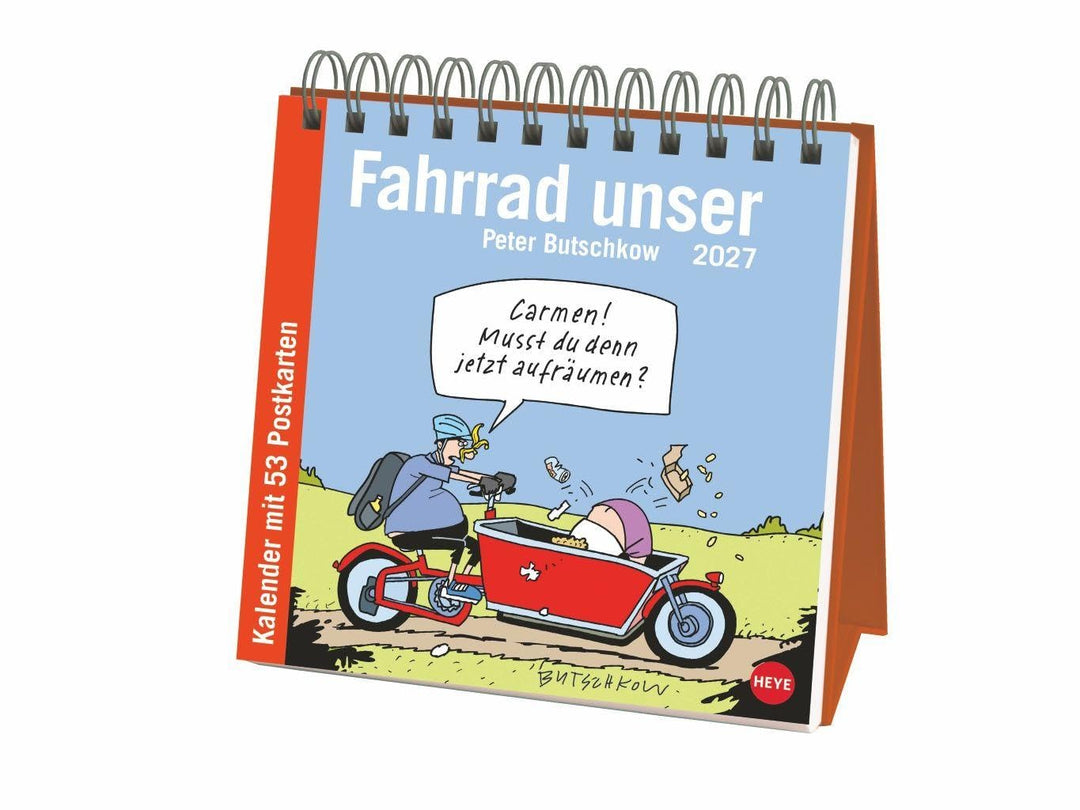 Peter Butschkow: Fahrrad unser Premium-Postkartenkalender 2027: Kleiner Kalender zum Aufstellen mit