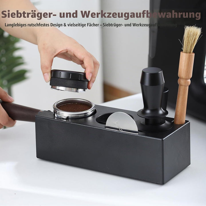 Tamperstation Barista: ABS Kunststoff, Espresso Station, Modernes Design, Kaffee Zubehör, Tamping St