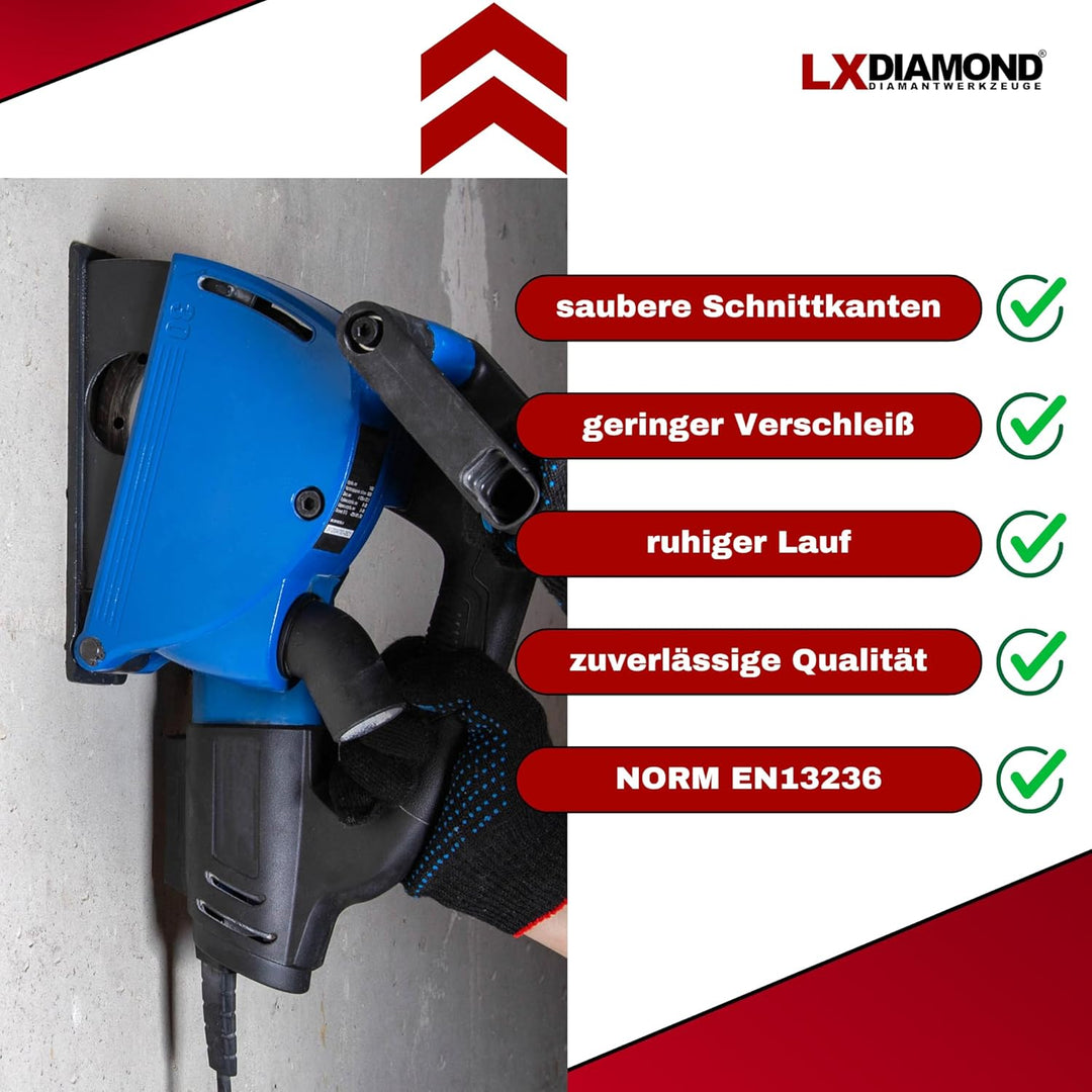 LXDIAMOND 2x Diamant-Trennscheibe 125mm x 22,23mm für Mauernutfräse 125 mm - Diamantscheibe zum Tren