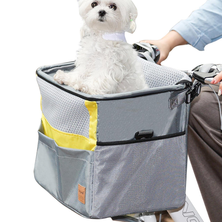 Pet Carrier Fahrradkorb - Wasserdichter Atmungsaktiver Hundetrage - Multi-Pocket Welpenkorb für Pend
