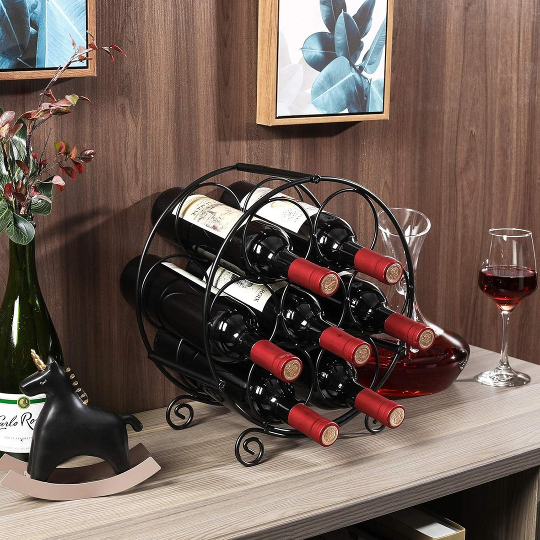 Weinregal Metall Schwarz Flaschenregal Wine Rack Weinflaschenhalter Schrank Shelf Weinhalter Weinstä