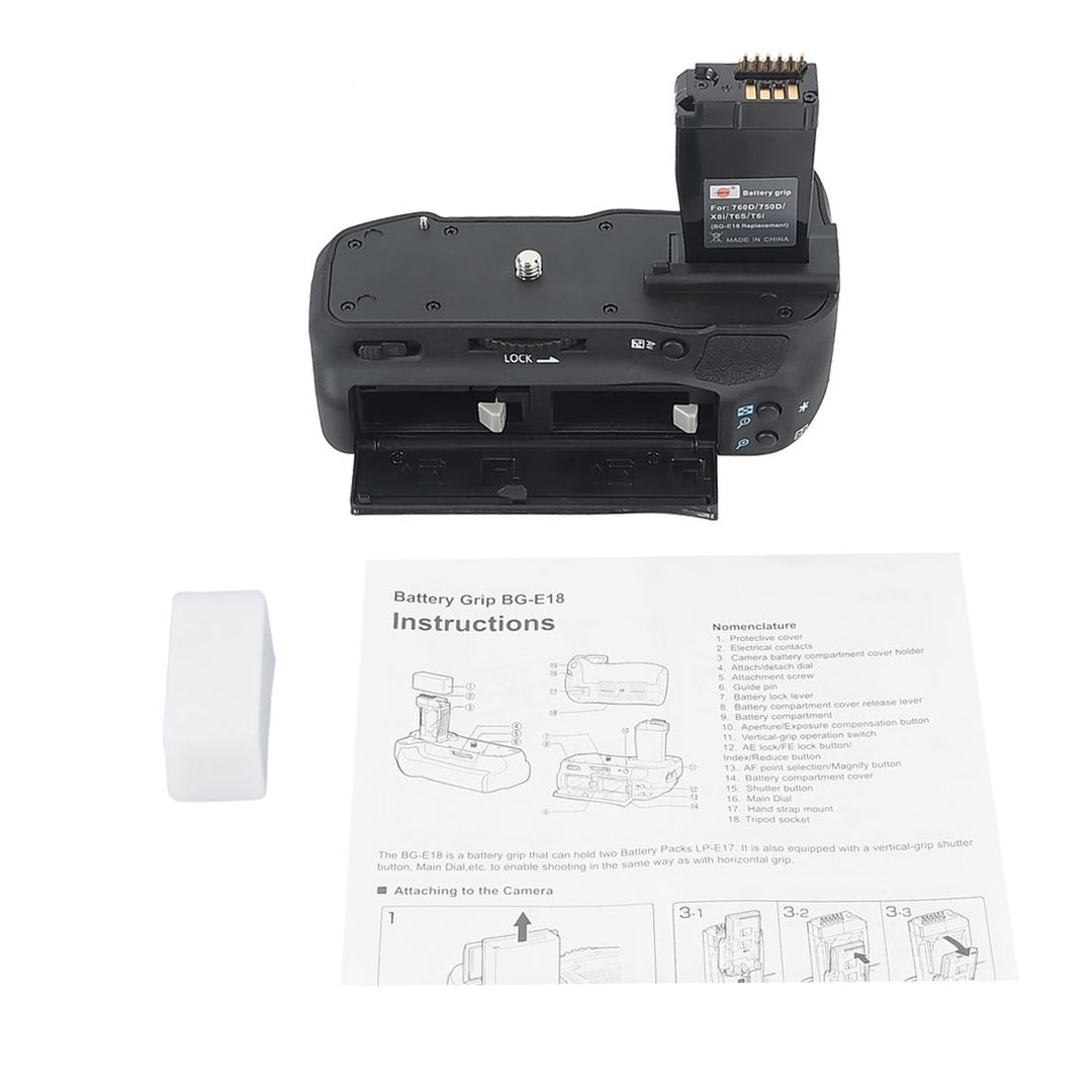 DSTE® Batterie Griff Kompatibel für Canon EOS 760D 750D IX8 T6S T61 DSLR Digital Kamera als BG-E18