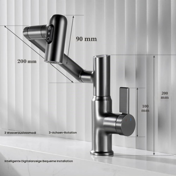Smart Temperatur Badezimmer Wasserhahn, Einhand-Badezimmerarmatur, Waschbeckenarmatur, Küchenarmatur
