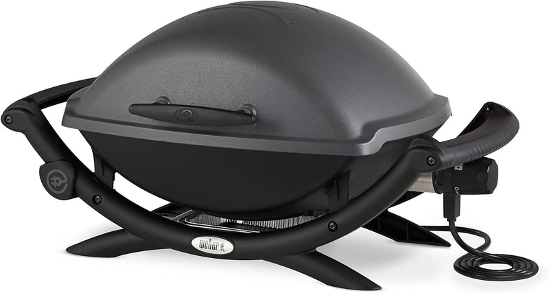 Weber Q2400 Elektrogrill, 55 x 39 cm, Dunkelgrau, Single