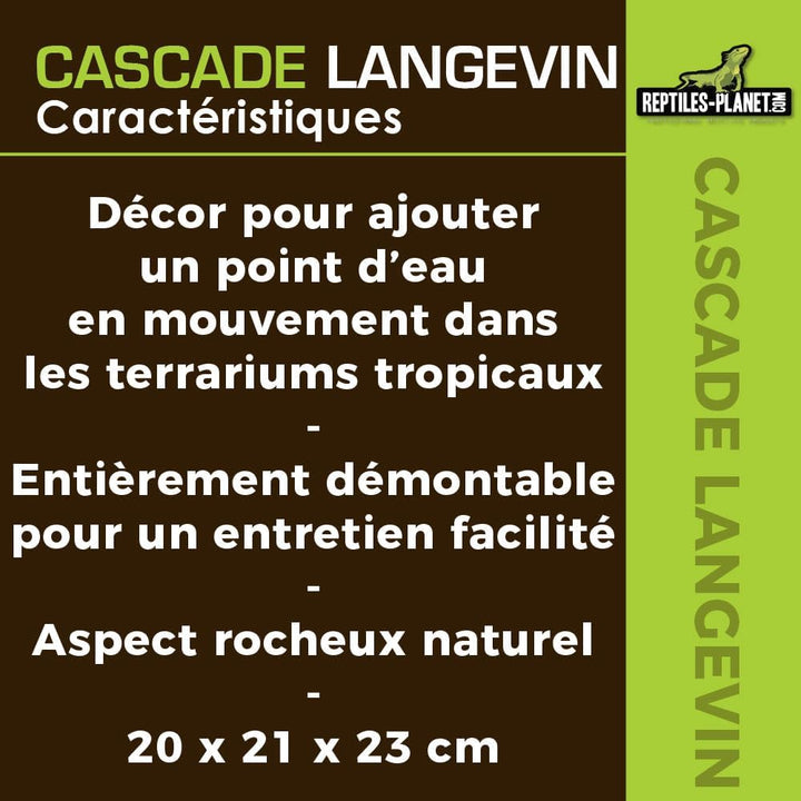 Reptiles Planet Wasserfall für Terrarium Reptilien Langevin mit Pumpe