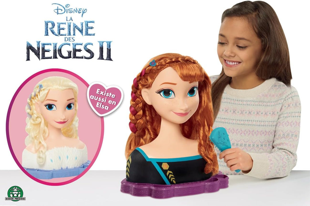 JP Disney Styling Frozen 2 Deluxe Anna Styling Head, FRND7000, Deluxe Anna