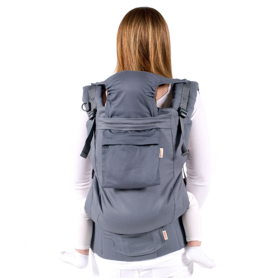Beco Toddler Babytrage mit extra breitem Sitz - Kindertragerucksack aus 100% Baumwolle, 2 Trageposit