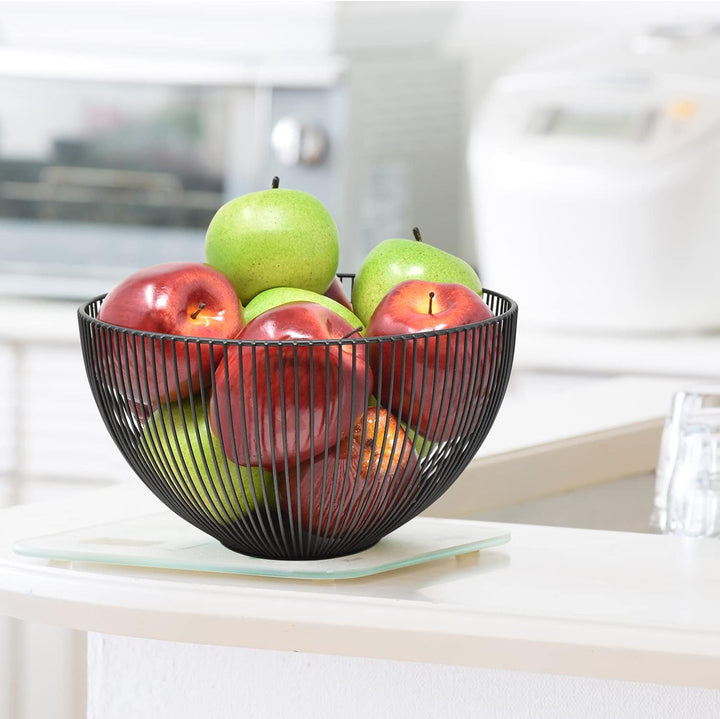 joeji's Kitchen Obstkorb für die Küche mit Kratzfesten - Anti-Rutsch-Pads - Obstschale modern - 25cm