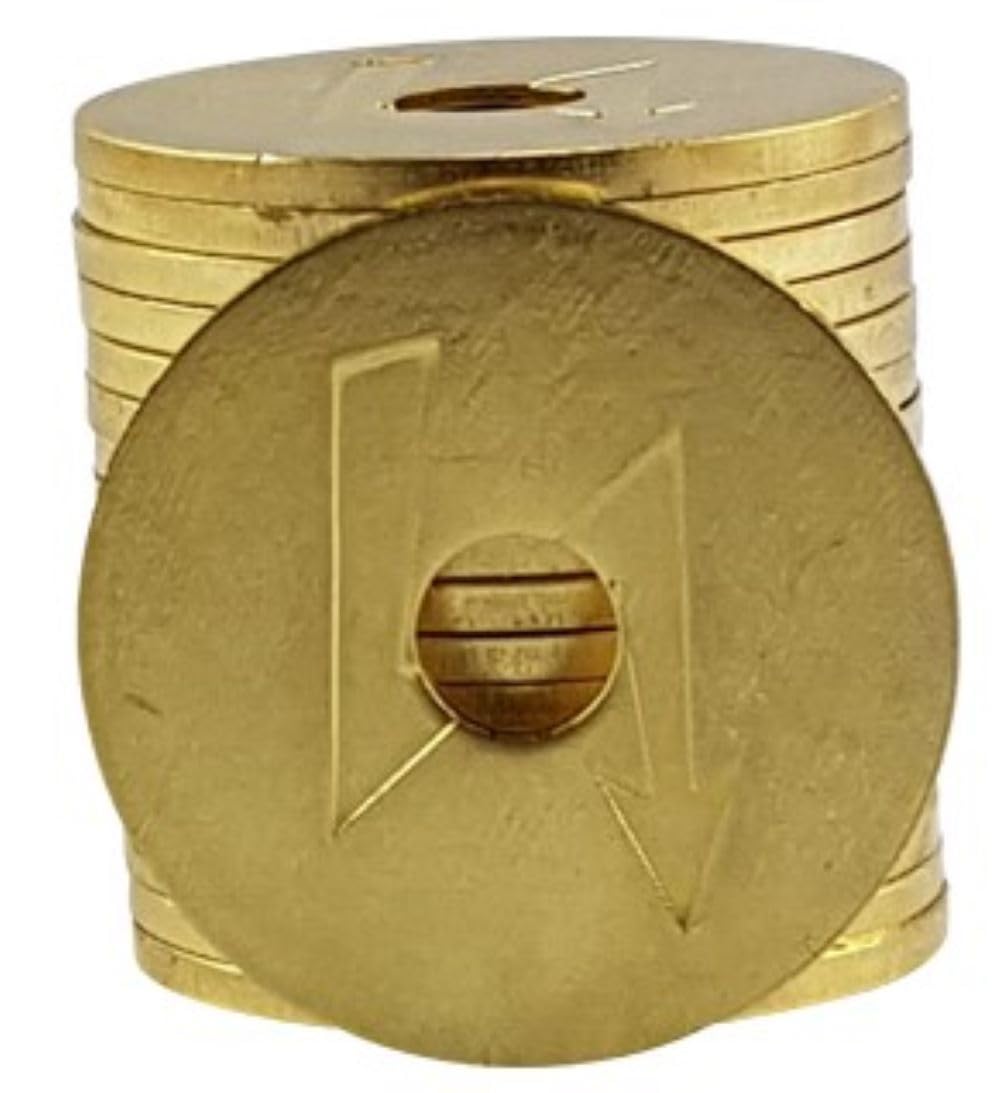 Zeco Wertmarke, 26mm, kompatibel mit NZR Blitz Waschmarke 2020, Messing Waschmünze für Münzautomat,