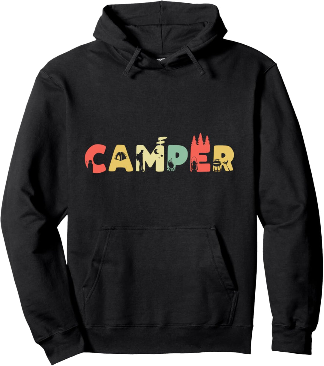 Retro Campen Zelten Urlaub Zeltplatz - Vintage Camping Pullover Hoodie