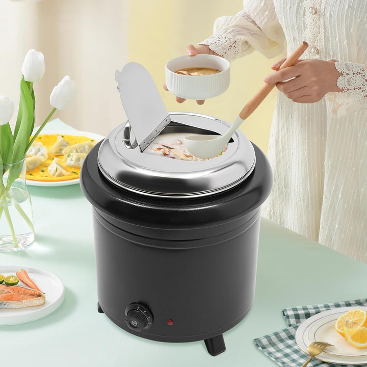 13 L Dampf-Warmhaltefunktion Warmhaltebehälter Suppentopf Elektrisch Essen Wasserdampf gleichmässige