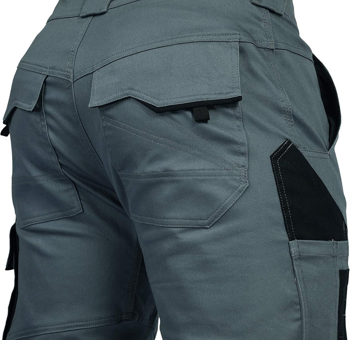 LEIB WÄCHTER Flex-Line Arbeitshose Bundhose Premium grün-schwarz mit Spandex … 24 Grau/Schwarz, 24 G