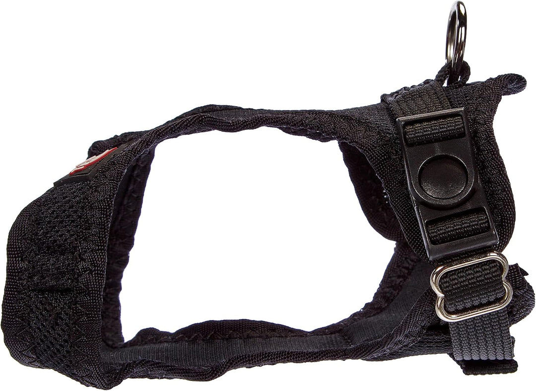 TRIXIE Comfort Soft Touren-Geschirr Grösse XXS–XS: Brustumfang 25–35 cm/15 mm in schwarz - gepolster