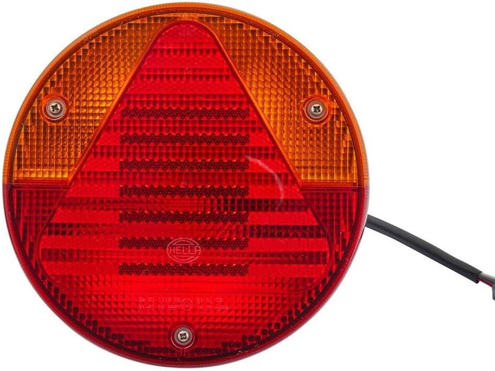 HELLA - Heckleuchte - Glühlampe - 12V - Anbau/geschraubt - Lichtscheibenfarbe: rot/gelb - Stecker: A