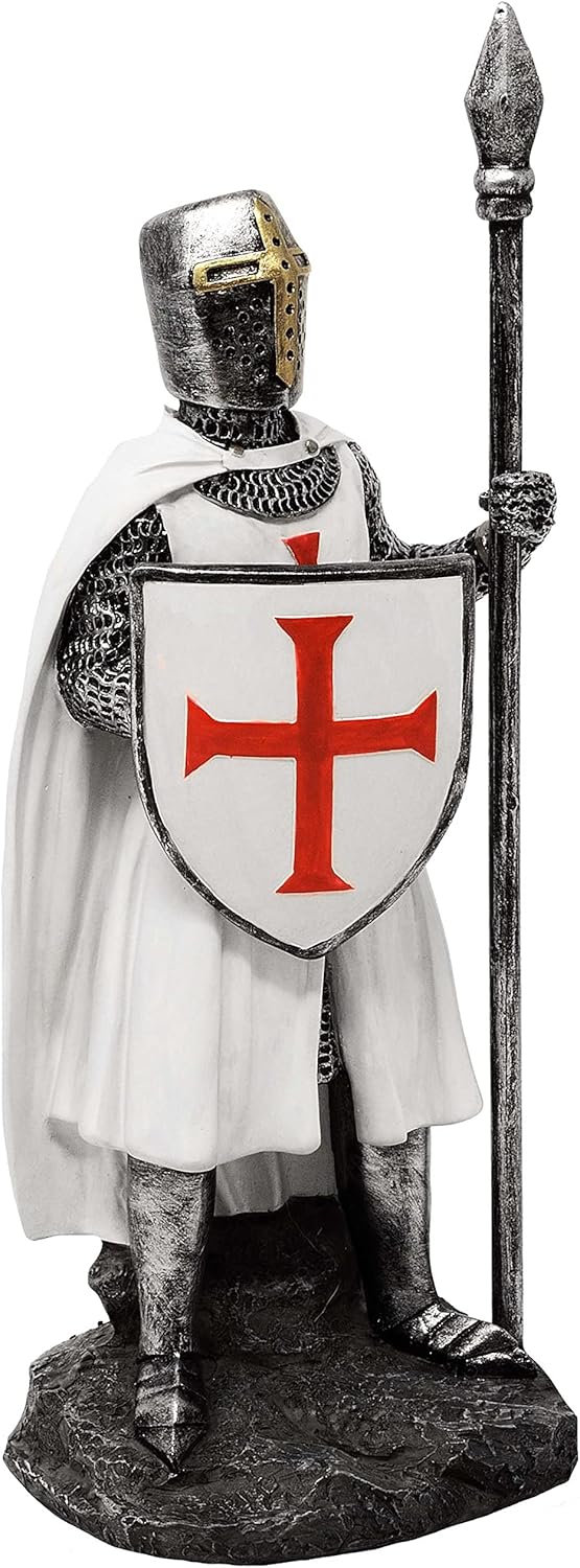MystiCalls Kreuzritter Weiss/rotes Kreuz mit Speer - Ritter, Ritter Figur, Templer