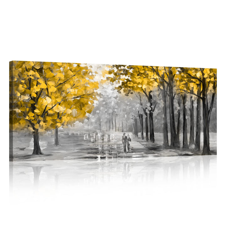Mit Rahmen Grosses Leinwandbilder Bilder 120x50cm Abstrakt Herbstbaum bild auf leinwand Wandkunst Le