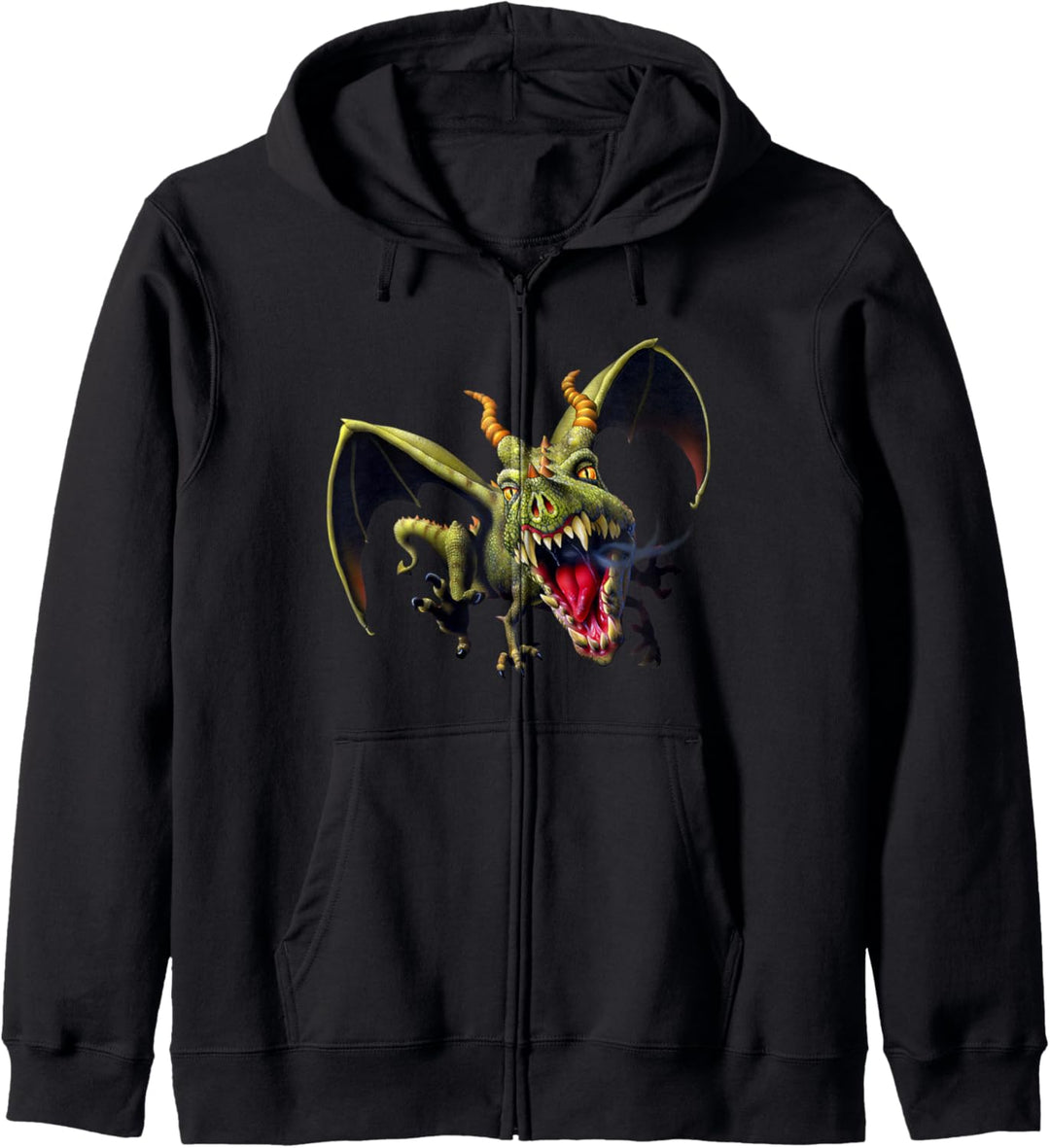 Krampusdrache Gehörnter Tierdämon Fliegendes Monster Hallowe Kapuzenjacke