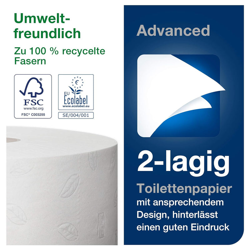 Tork Jumbo Toilettenpapier Weiss T1, Advanced, 2‑lagig, 6 × 380 m, 472118