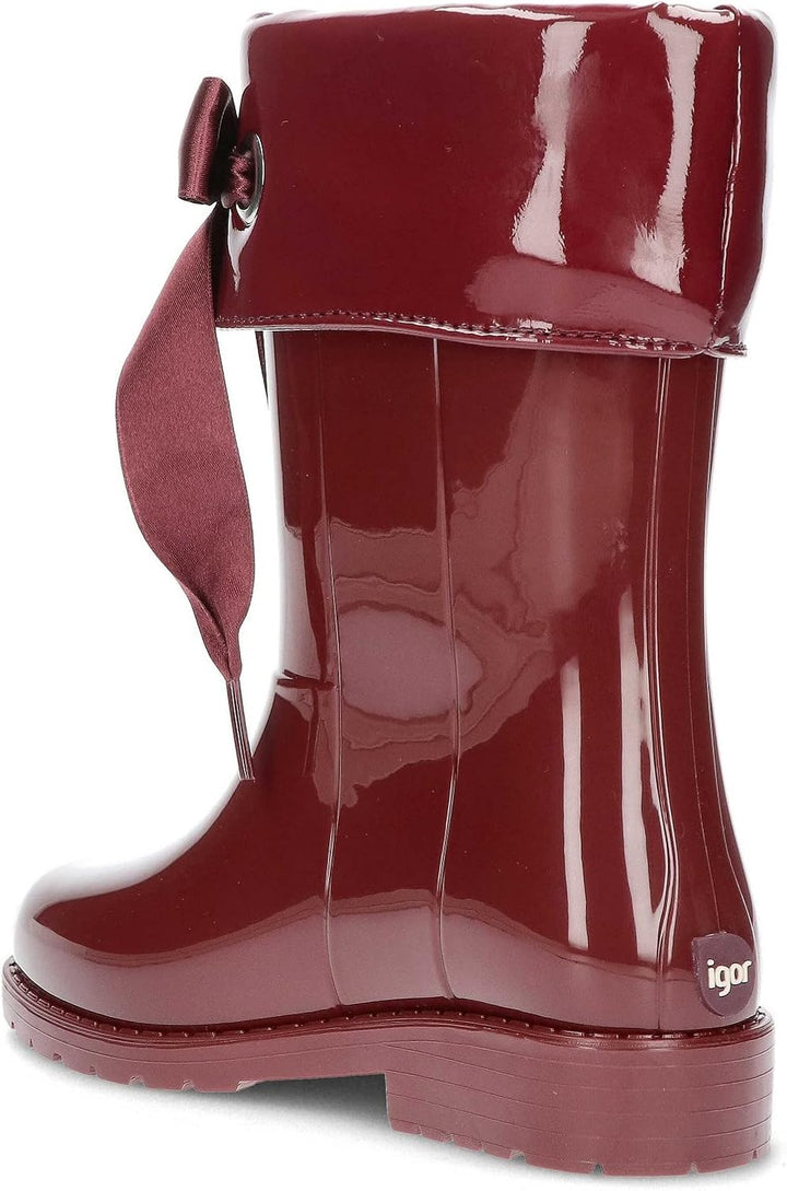 IGOR Sweatshirt aus Lackleder für Mädchen, Wasserstiefel 24 EU Burgund Burdeos, 24 EU Burgund Burdeo