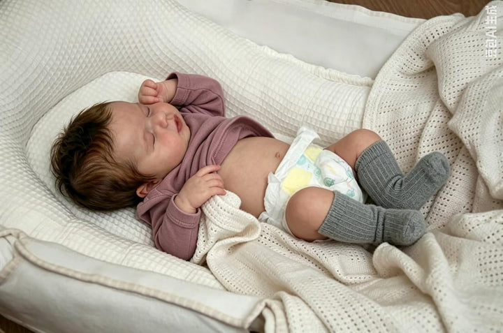 Zero pam Reborn Baby Mädchen-48CM Reborn Baby Vollsilikon Lebensecht, Reborn Puppen Lebensecht, Lebe