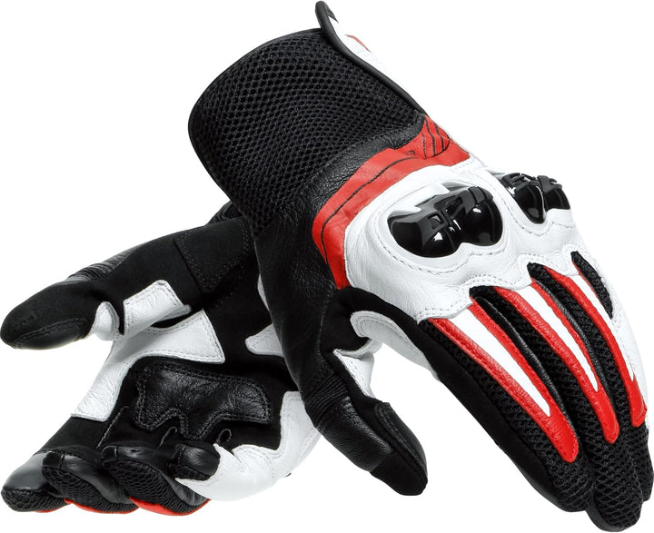 Dainese Mig 3 Unisex Leather Gloves, Motorradhandschuhe Leder mit Protektoren, für Damen und Herren,