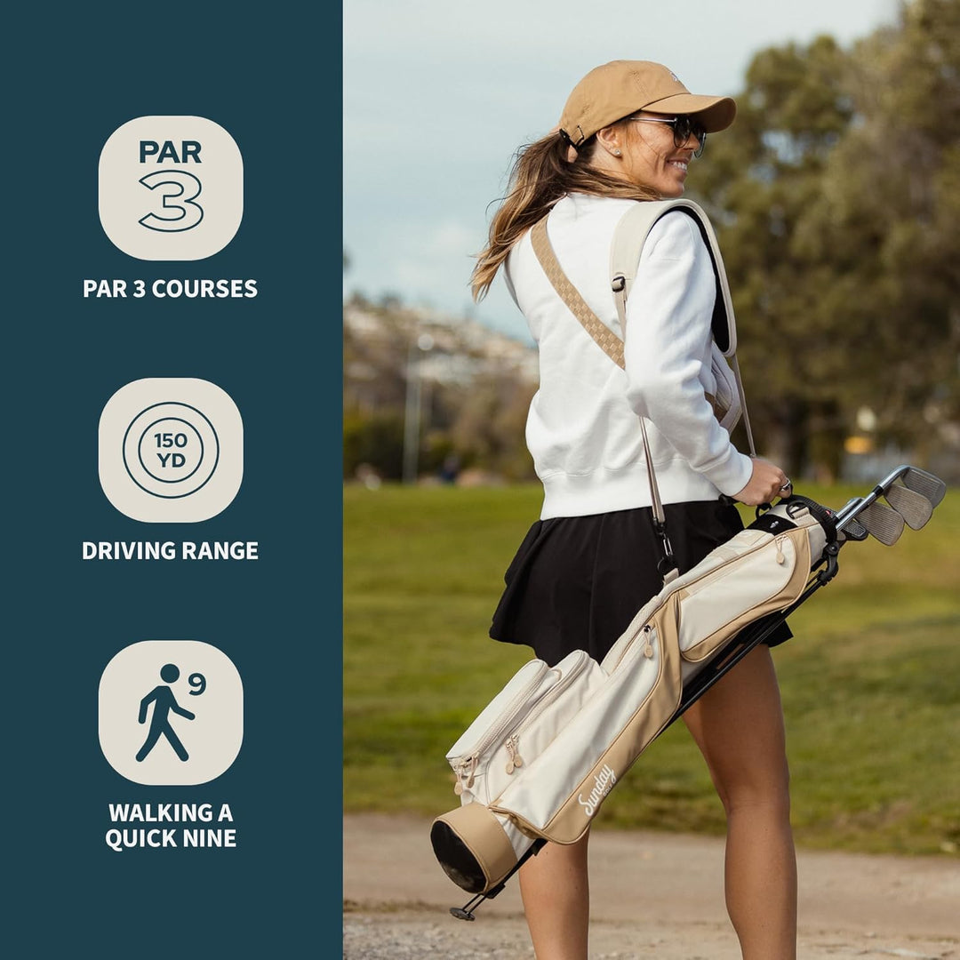 Sunday Golf Loma Tasche – Leichte Tasche mit Riemen und Ständer – Leicht zu tragende Pitch n Putt-Go