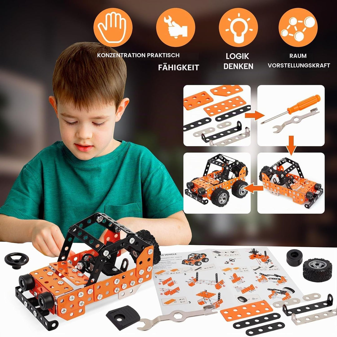 Building Sets Stem Assembly Metal 3-D Puzzle Off-Road Model Car Building Kit Construction Set Toys P
