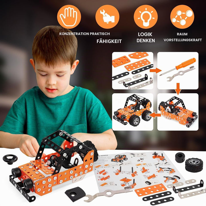 Building Sets Stem Assembly Metal 3-D Puzzle Off-Road Model Car Building Kit Construction Set Toys P