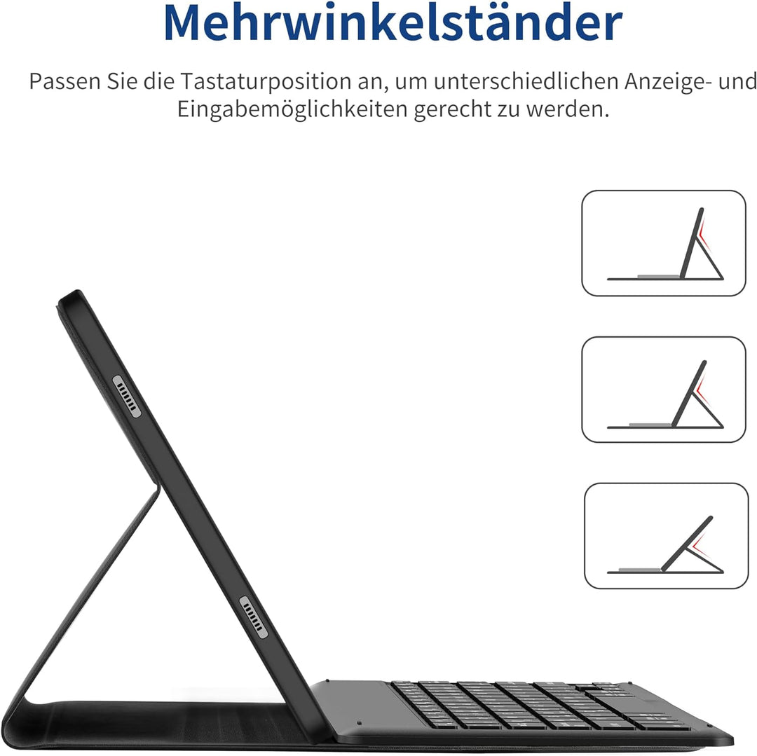 EasyAcc Tastatur Hülle Kompatibel mit Samsung Galaxy Tab А9+ 2023 11 Zoll mit Schutzfolie, [QWERTZ D