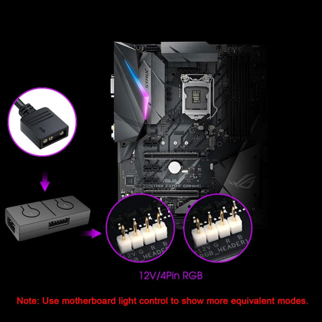 ARGB Controller Ulegqin ARGB 5V zu 12V RGB Motherboard mit Manueller Controller zum Schalten von Far