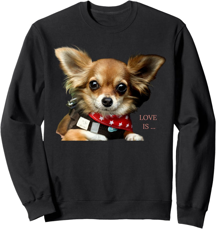 Chihuahua Shirt Hund Mama Papa Tee Liebe Haustier Welpe Sweatshirt